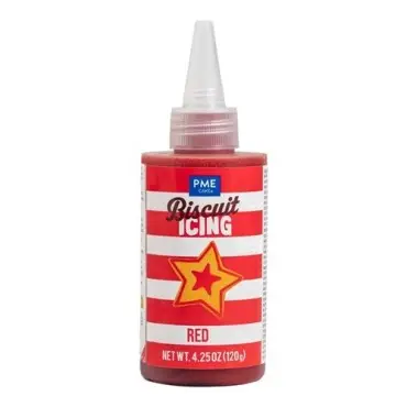 PME Biscuit Icing Rot 120g | Gebrauchsfertiger roter Zuckerguss