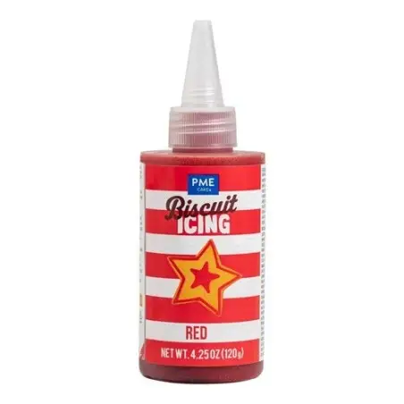 PME Biscuit Icing Rot 120g | Gebrauchsfertiger roter Zuckerguss
