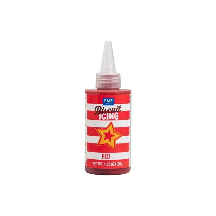 PME Biscuit Icing Rot 120g | Gebrauchsfertiger roter Zuckerguss