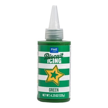 PME Biscuit Icing Grün 120g | Gebrauchsfertiger grüner Zuckerguss