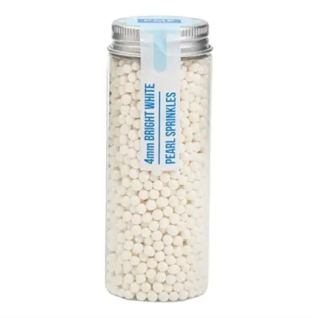 PME Pearl Sprinkles Bright White 4mm 74g | Weisse Zuckerperlen kaufen Schweiz