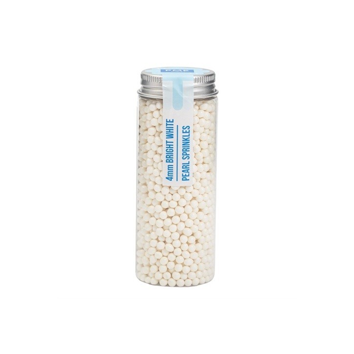 PME Pearl Sprinkles Bright White 4mm 74g | Weisse Zuckerperlen kaufen Schweiz