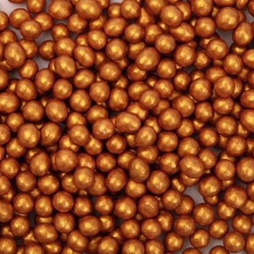 PME Pearl Sprinkles Gold 4mm 74g | Gold Sugar Pearls