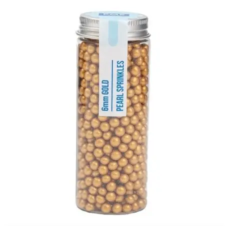 PME Pearl Sprinkles Gold 6mm 60g | Goldene Zuckerperlen kaufen Schweiz