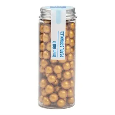 PME Pearl Sprinkles Gold 8mm 40g | Goldene Zuckerperlen kaufen Schweiz