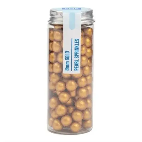 PME Pearl Sprinkles Gold 8mm 40g | Goldene Zuckerperlen kaufen Schweiz