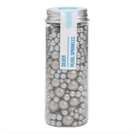 PME Pearl Sprinkles Mixed Sizes Silver 76g | Silberne Zuckerperlen kaufen Schweiz