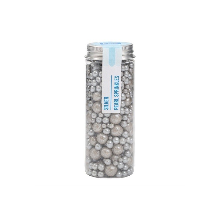 PME Pearl Sprinkles Mixed Sizes Silver 76g | Silberne Zuckerperlen kaufen Schweiz