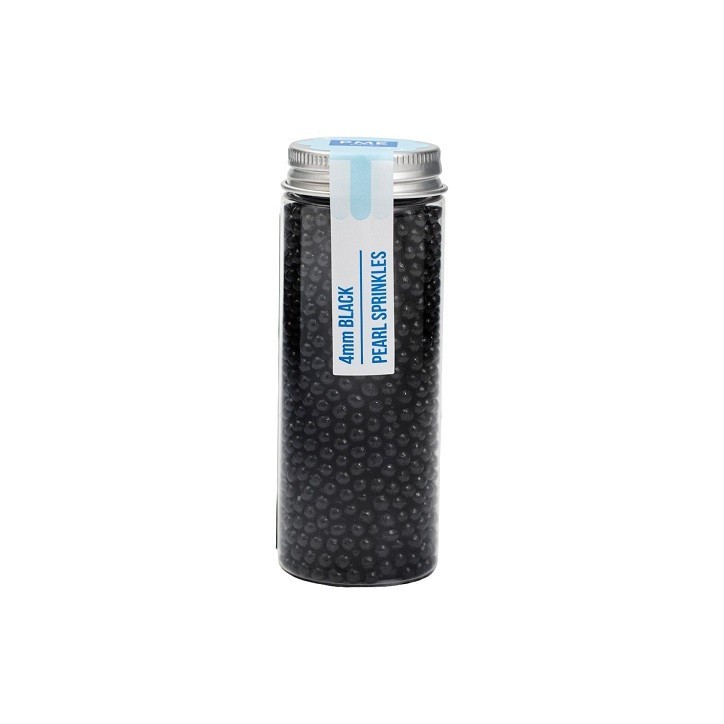 PME Pearl Sprinkles Black 4mm 74g | Schwarze Zuckerperlen kaufen Schweiz