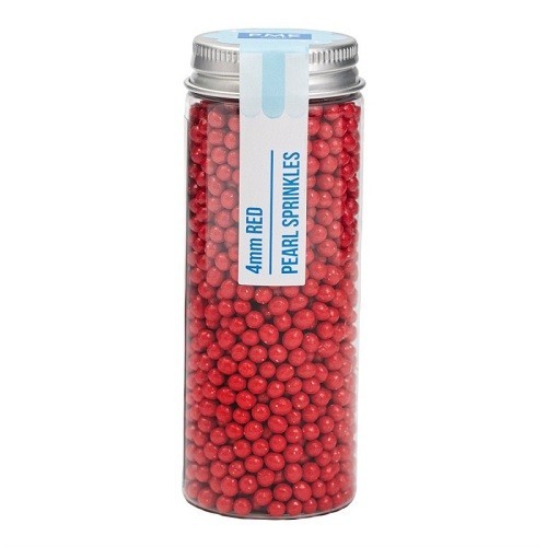 PME Pearl Sprinkles - 4mm Red 74g PME Pearl Sprinkles - 4mm Red 74g