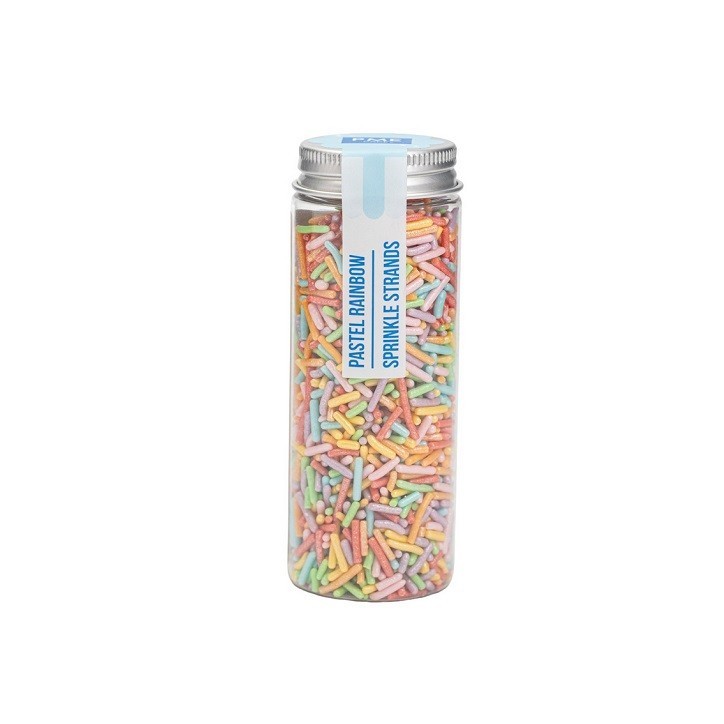 PME Sprinkle Strands Pastel Rainbow 75g | Pastell Zuckerstreusel