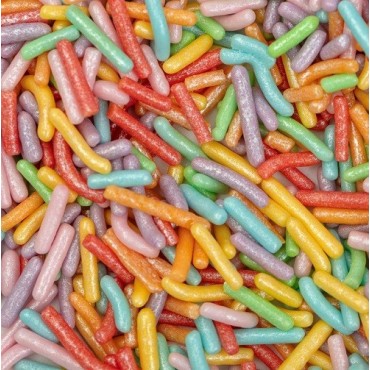 PME Sprinkle Strands Pastel Rainbow 75g | Pastell Zuckerstreusel