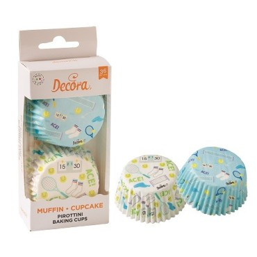Decora Tennis Cupcake Cases 36 Pieces