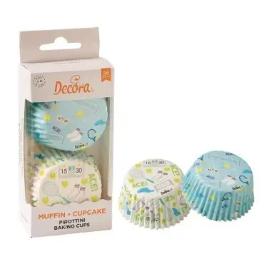 Decora Tennis Cupcake Förmchen 36 Stück