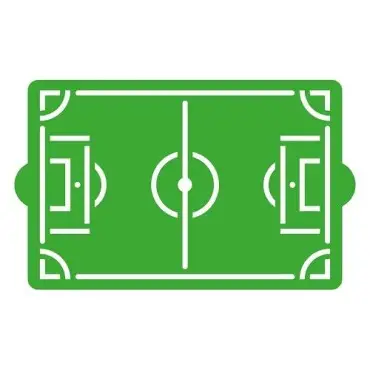 Decora Football Field Stencil 30 x 20 cm
