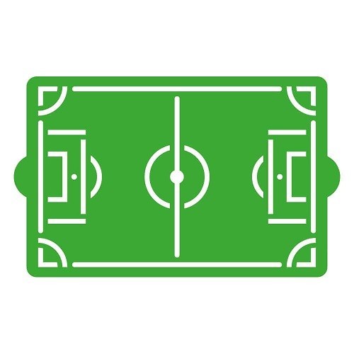 Decora Football Field Stencil, 20x30 cm