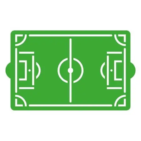 Decora Fussballfeld Stencil Schablone 30 x 20 cm