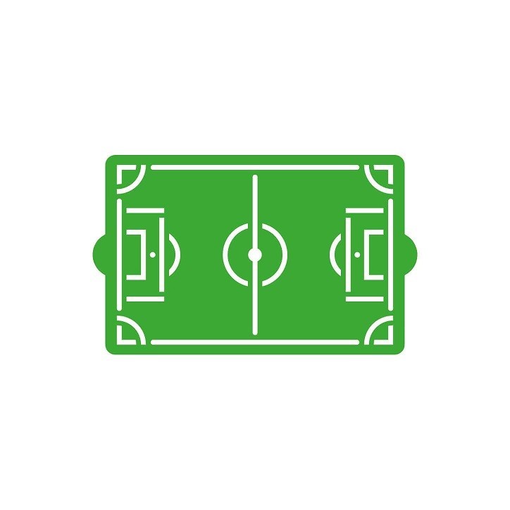 Decora Football Field Stencil 30 x 20 cm