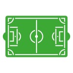 Decora Football Field Stencil, 20x30 cm