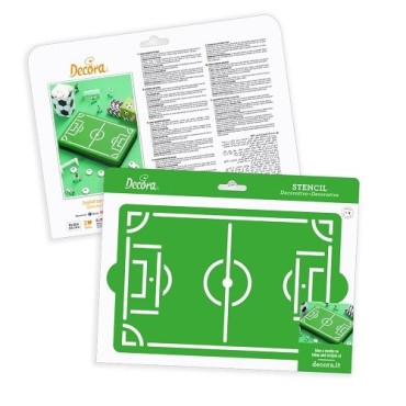 Decora Football Field Stencil 30 x 20 cm
