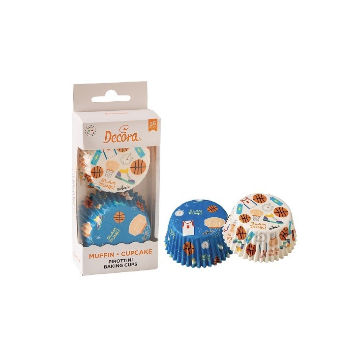 Decora Basketball Cupcake Förmchen 36 Stück