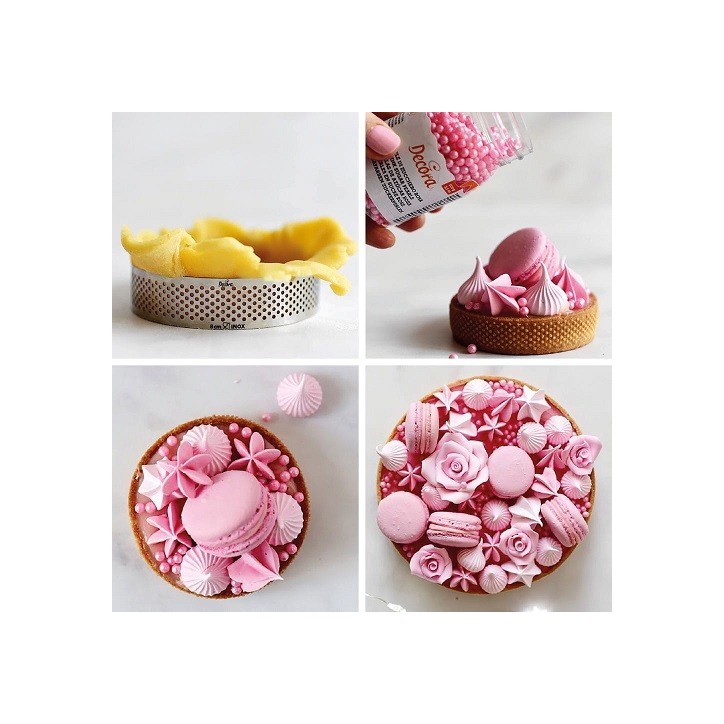 Decora Perforated Tart Ring 10 cm Stainless Steel