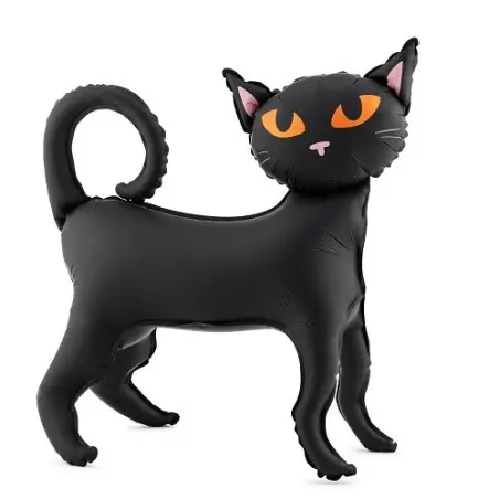 PartyDeco Folienballon stehende Katze Halloween