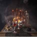 PartyDeco Bleeding Black Candles 3 pcs