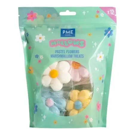 PME Pastel Flower Marshmallows 12 Pieces