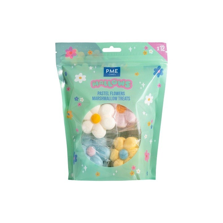 PME Pastel Flower Marshmallows 12 Pieces