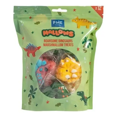 PME Marshmallow Roarsome Dinosaurs 12 Stück – Essbare Dino Marshmallows