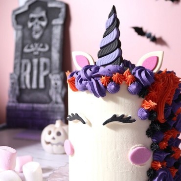 PME Halloween Einhorn Kuchendekor 7-teilig – Essbare Tortendekoration