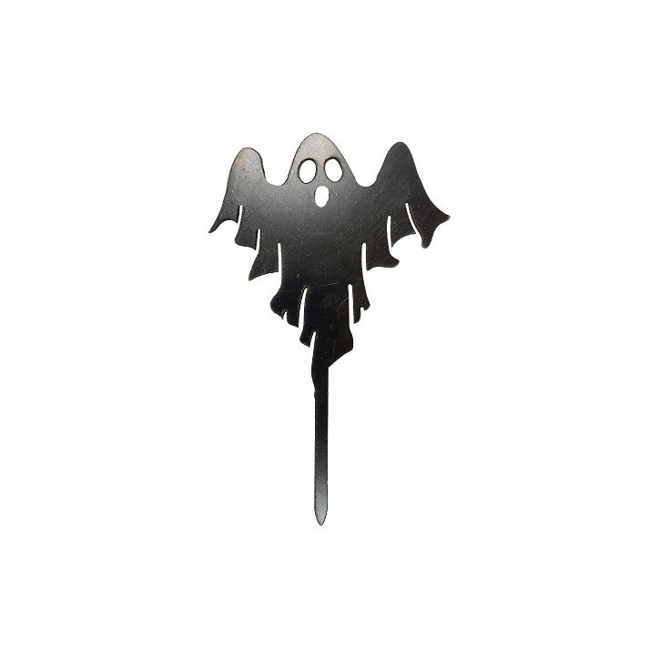deKora Geist Torten Topper Schwarz Halloween 15.5cm