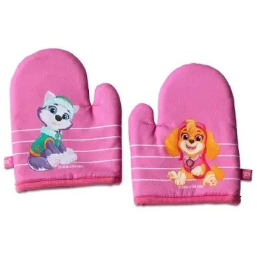 Städter Paw Patrol Backofenhandschuhe Pink 2er Set mit Skye & Everest