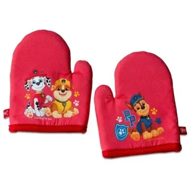 Städter Paw Patrol Backofenhandschuhe Kinder Rot 2er Set aus Baumwolle