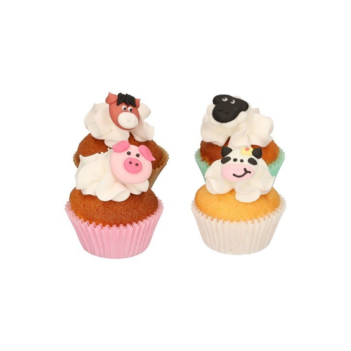 FunCakes Farm Animals Sugar Decorations 12 Pieces