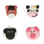 FunCakes Farm Animals Sugar Decoration, 12 pcs