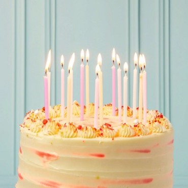 Talking Tables Pastel Birthday Candles 10cm, 16 Pieces