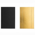 Patisdécor 10 Rectangular Mini Cake Boards Gold/Black 13x4.5cm