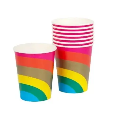 Talking Tables Regenbogen Partybecher 250ml, 10 Stück