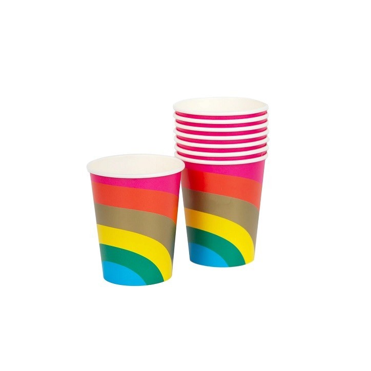 Talking Tables Regenbogen Partybecher 250ml, 10 Stück Talking Tables Regenbogen Partybecher 250ml, 10 Stück