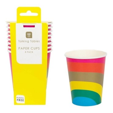 Talking Tables Regenbogen Partybecher 250ml, 10 Stück