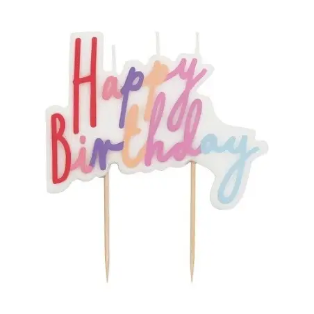 Talking Tables Happy Birthday Rose Candle 7.5x10cm