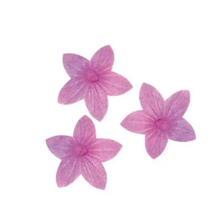 deKora Purple Wafer Paper Flowers 2cm, 400 Pieces