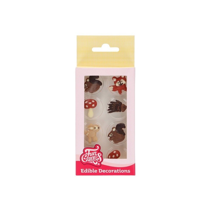 FunCakes Chocolate Decorations Fall Animals Set of 8