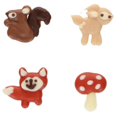 FunCakes Chocolate Decorations Fall Animals Set of 8