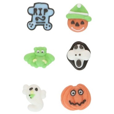 FunCakes Sugar Decorations Spooky Pumpkins Set of 8