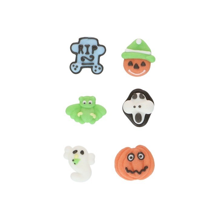 FunCakes Sugar Decorations Spooky Pumpkins Set of 8