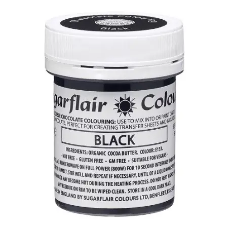 Sugarflair Kakaobutterfarbe Schwarz 35g für Schokolade