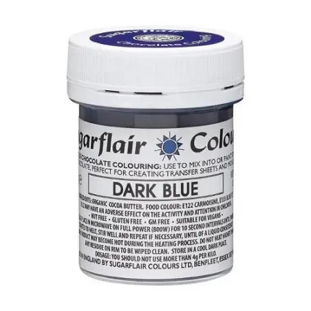 Sugarflair Kakaobutterfarbe Dunkelblau 35g für Pralinen